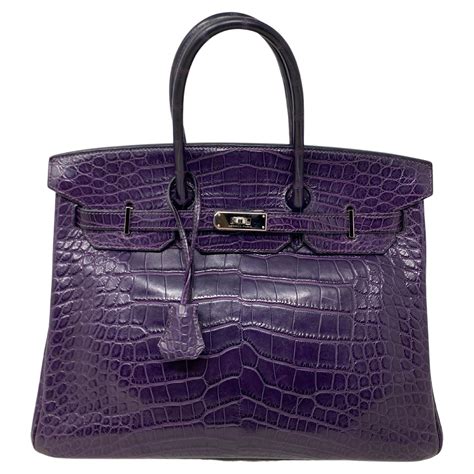 hermes purple birkin crocodile skin